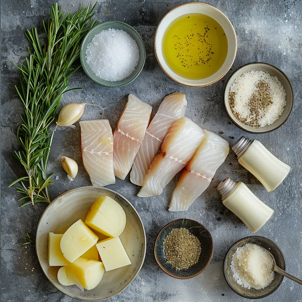 Cod et Potatoes in Rosemary Cream Sauce