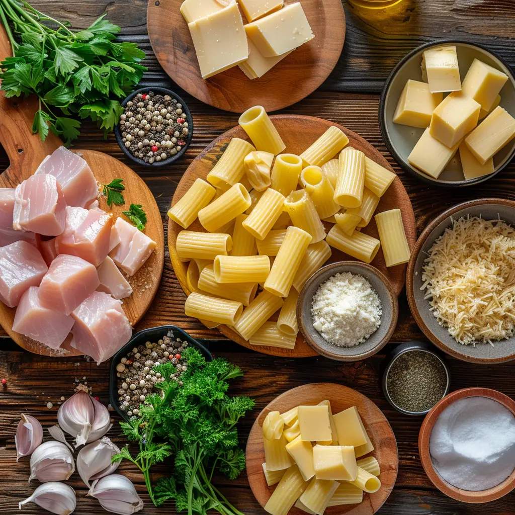 Creamy Garlic Butter Chicken and Rigatoni