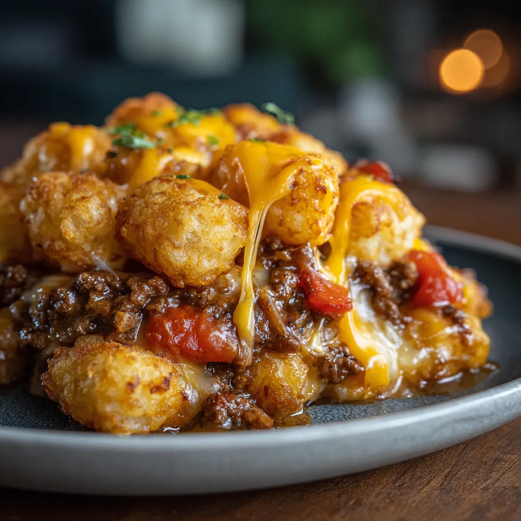 Cheeseburger Tater Tot Casserole