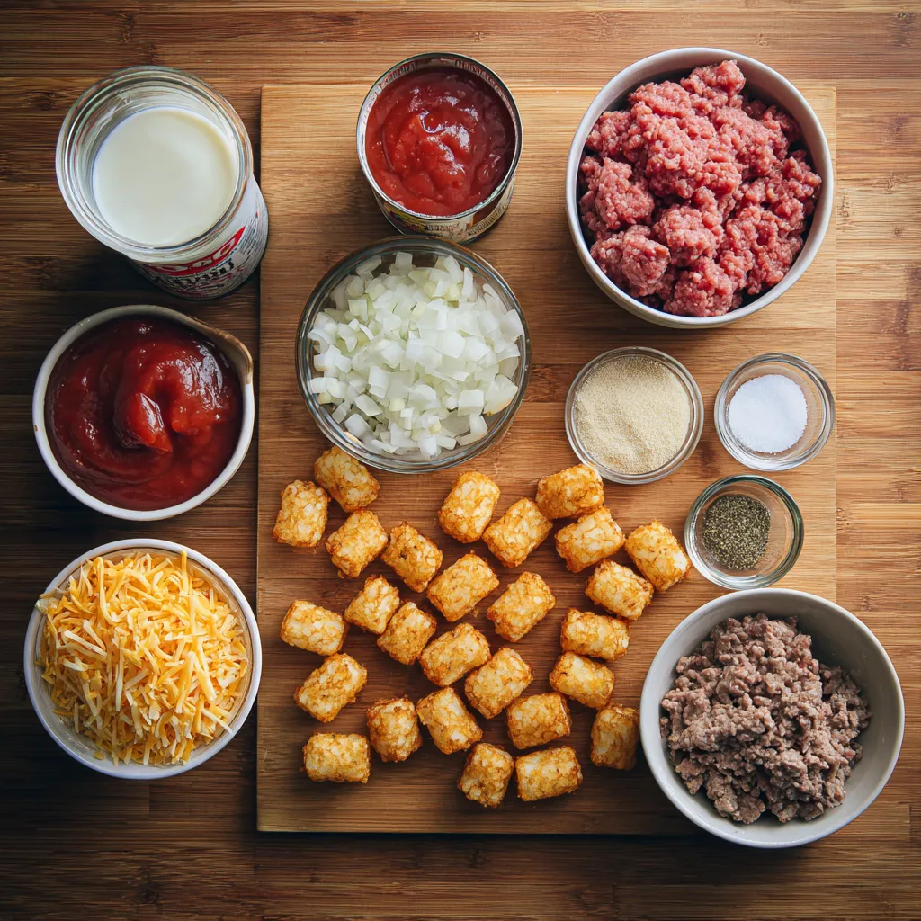 Cheeseburger Tater Tot Casserole