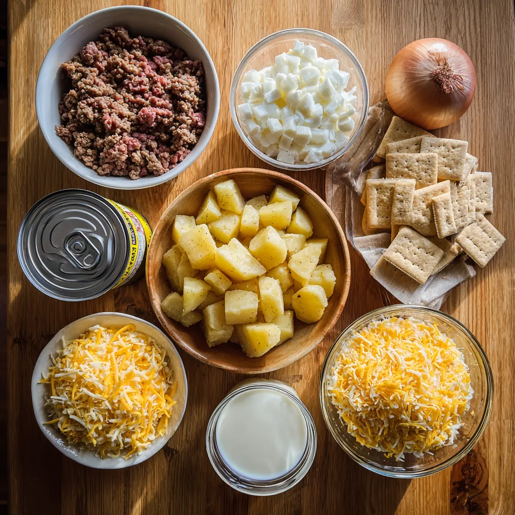 Cheesy Beef and Potato Casserole