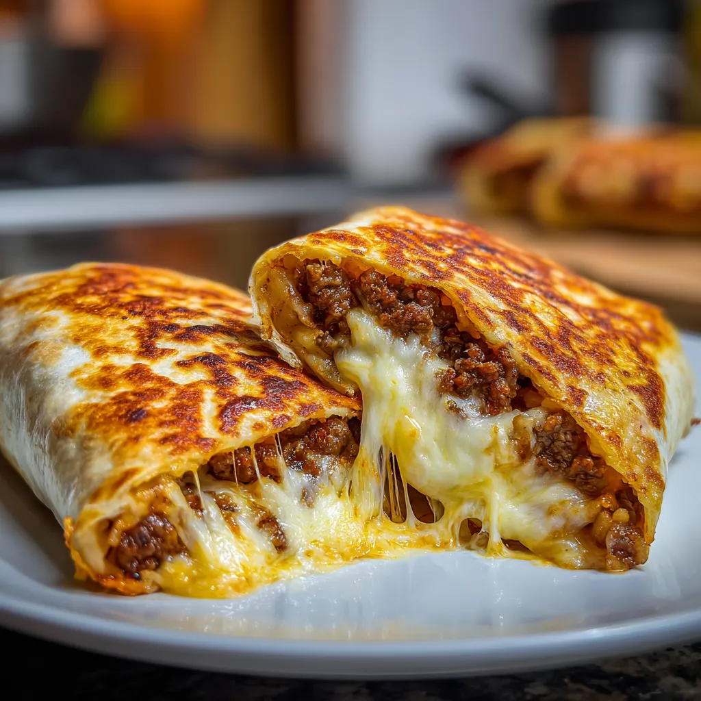Cheesy Potato Burritos with Beef That Wow!