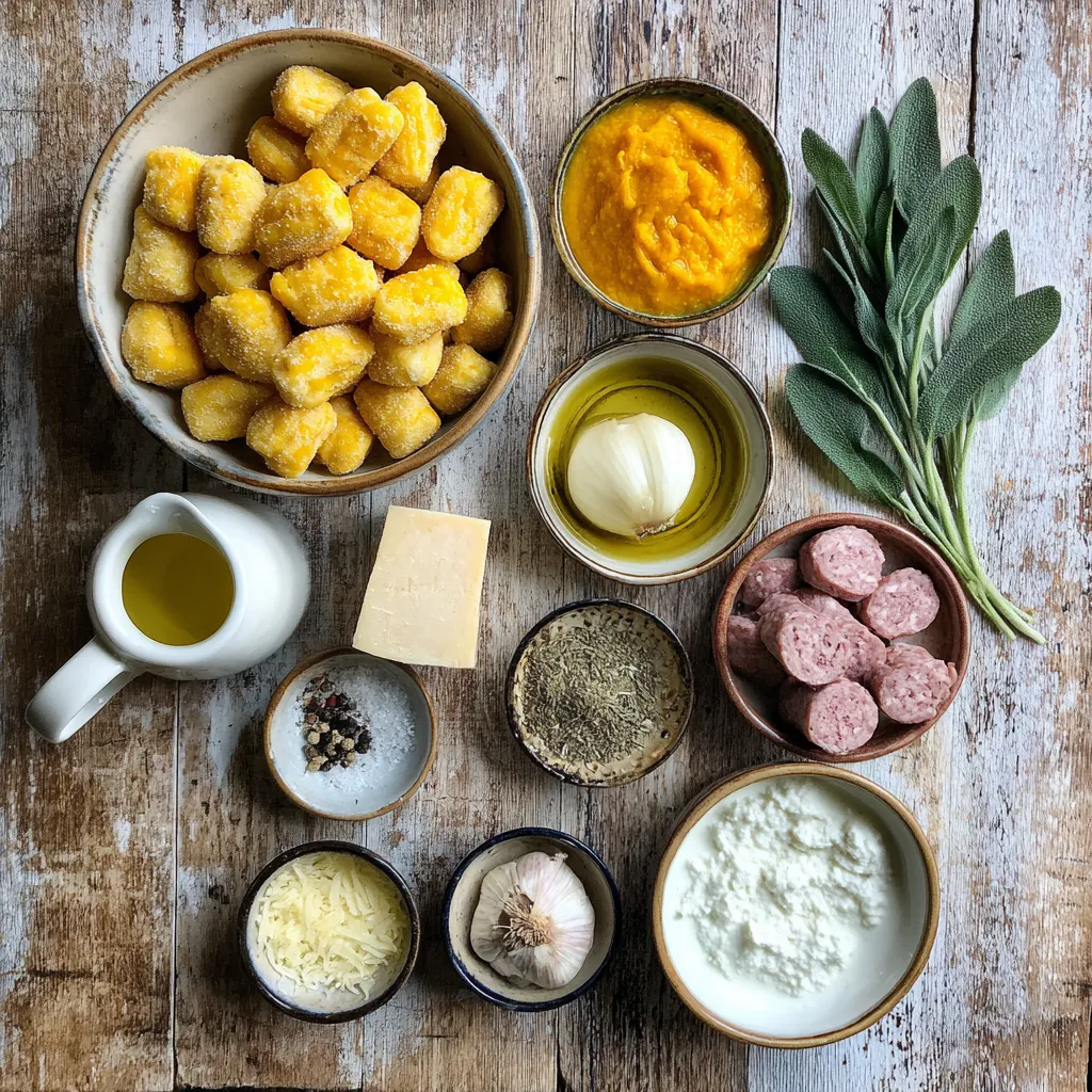 Creamy Butternut Squash Gnocchi with Sausage 