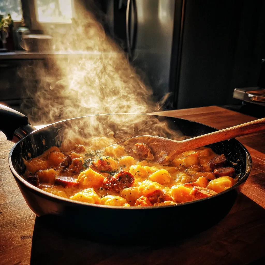 Creamy Butternut Squash Gnocchi with Sausage 