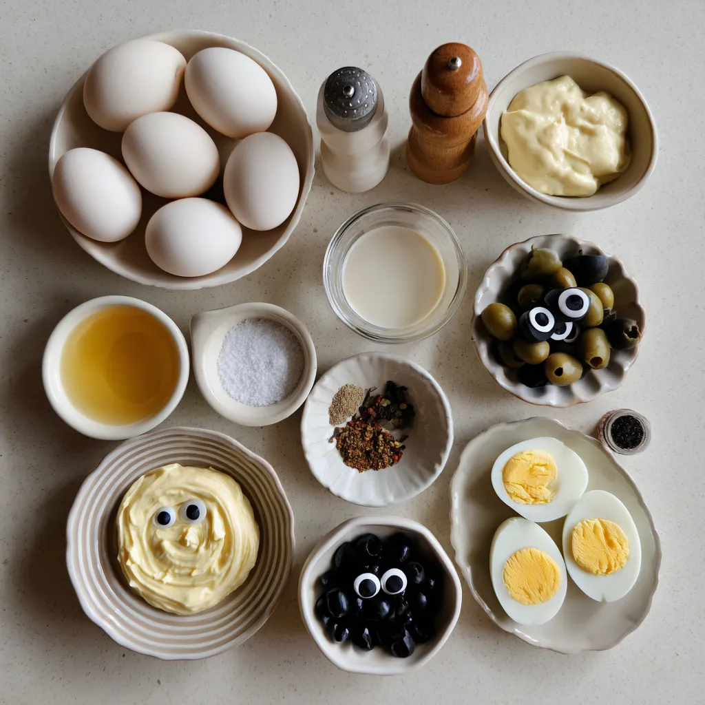 Creepy Deviled Eggs for Halloween