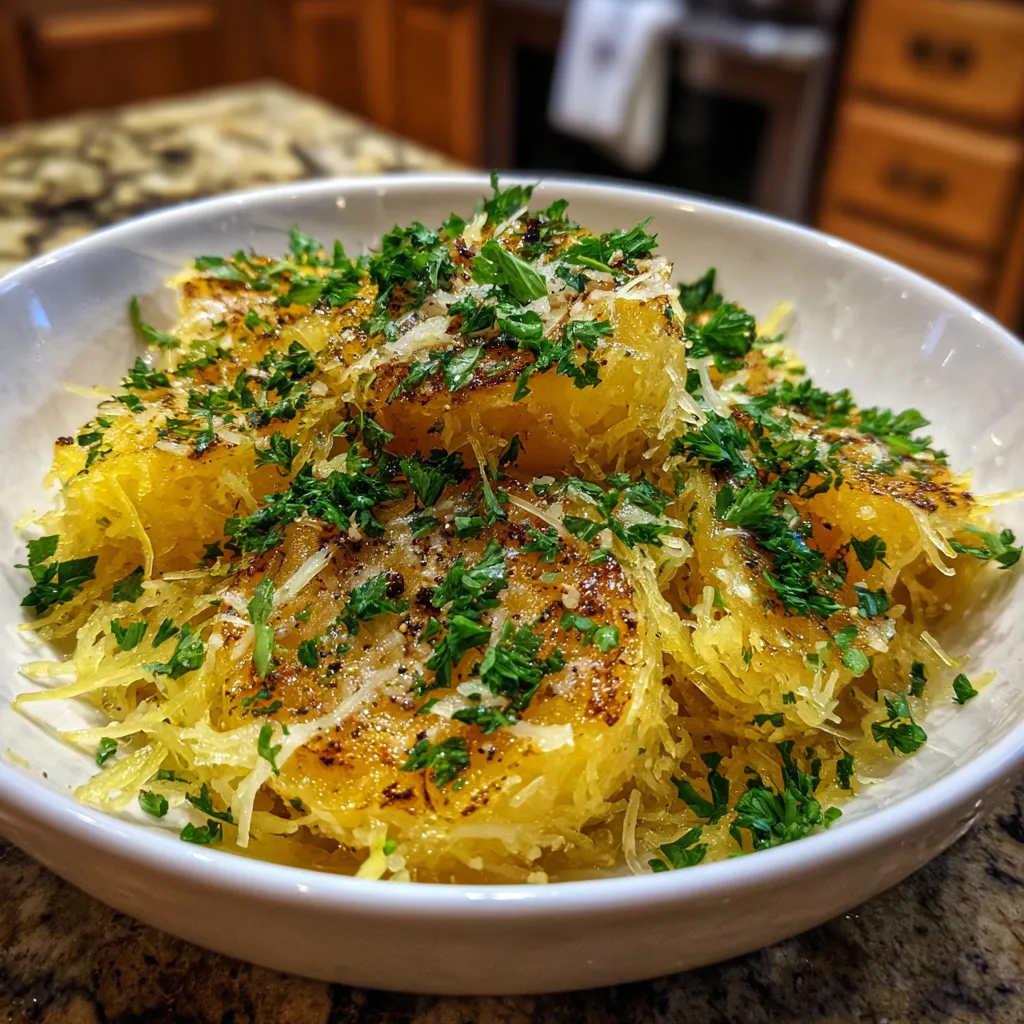 Garlic Parmesan Spaghetti Squash