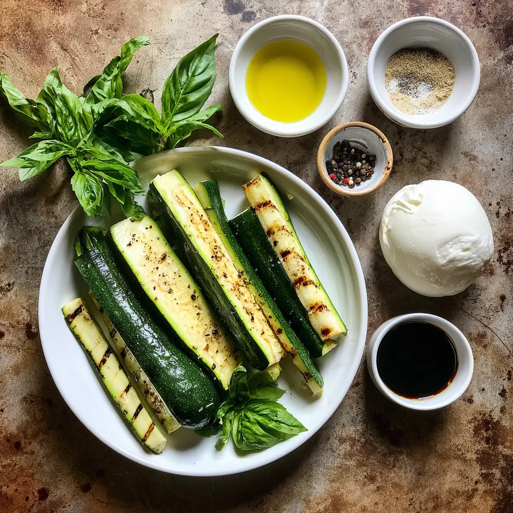 Grilled Zucchini with Burrata