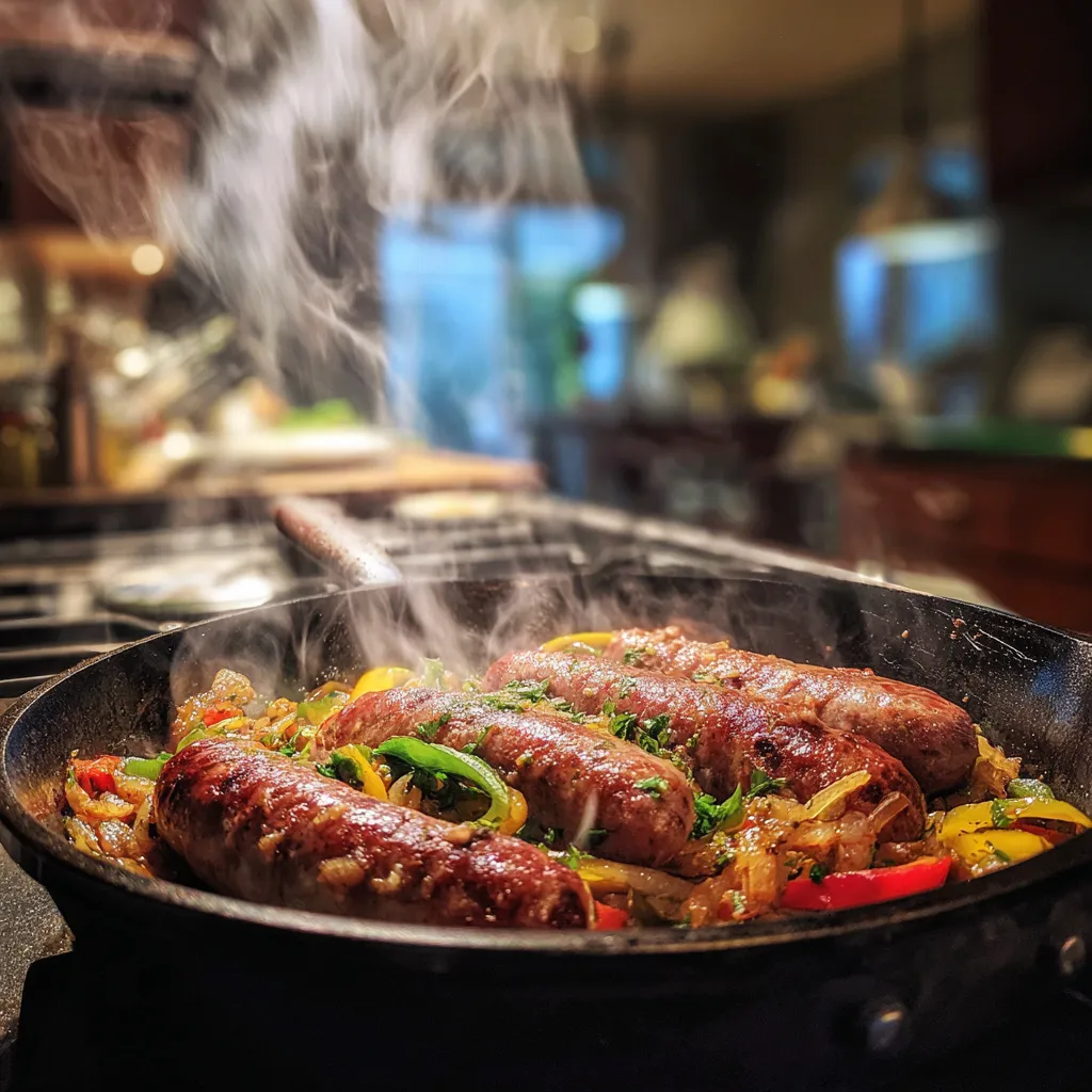 Spicy Sausage and Pepper Skillet