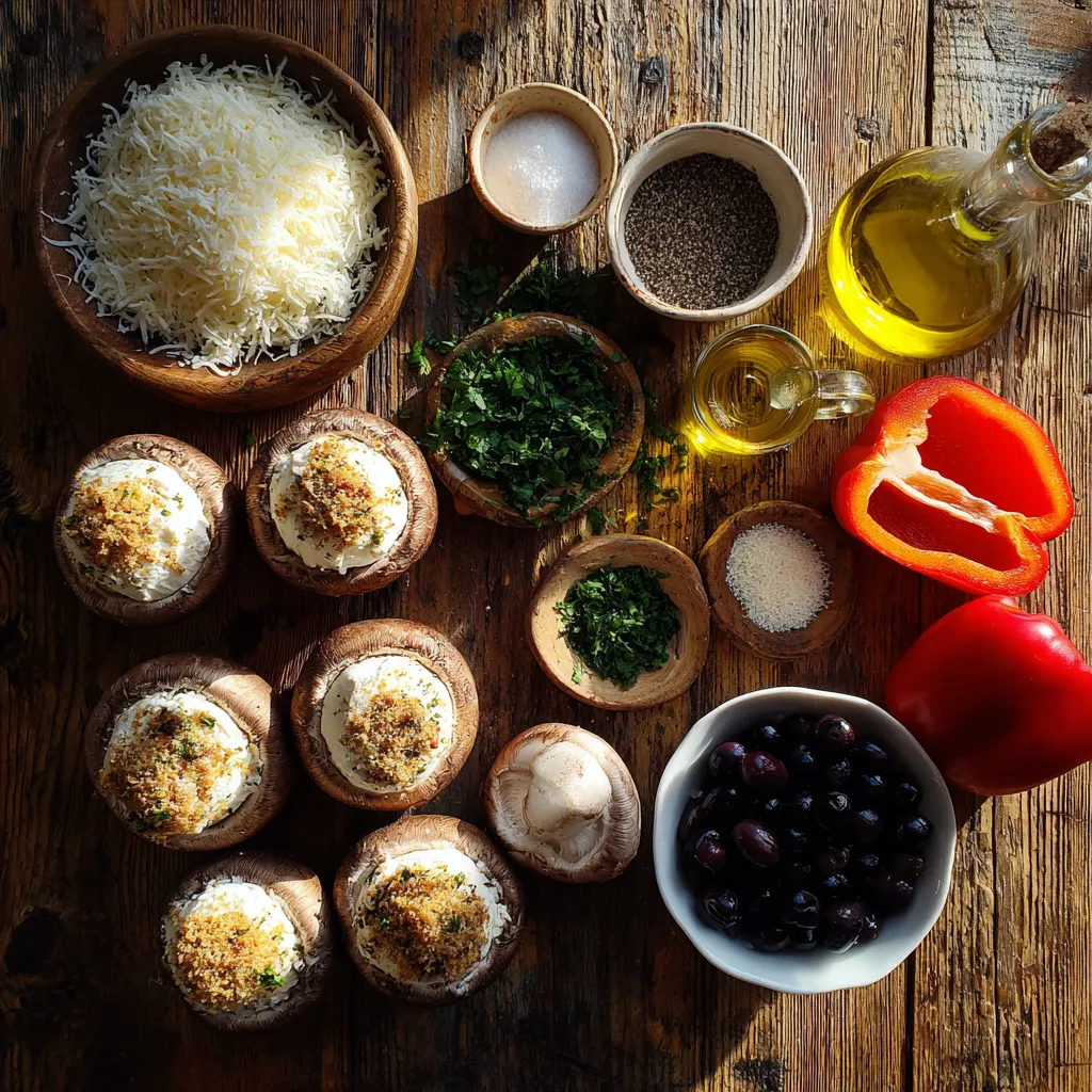 Spooky Stuffed Mushroom Eyeballs