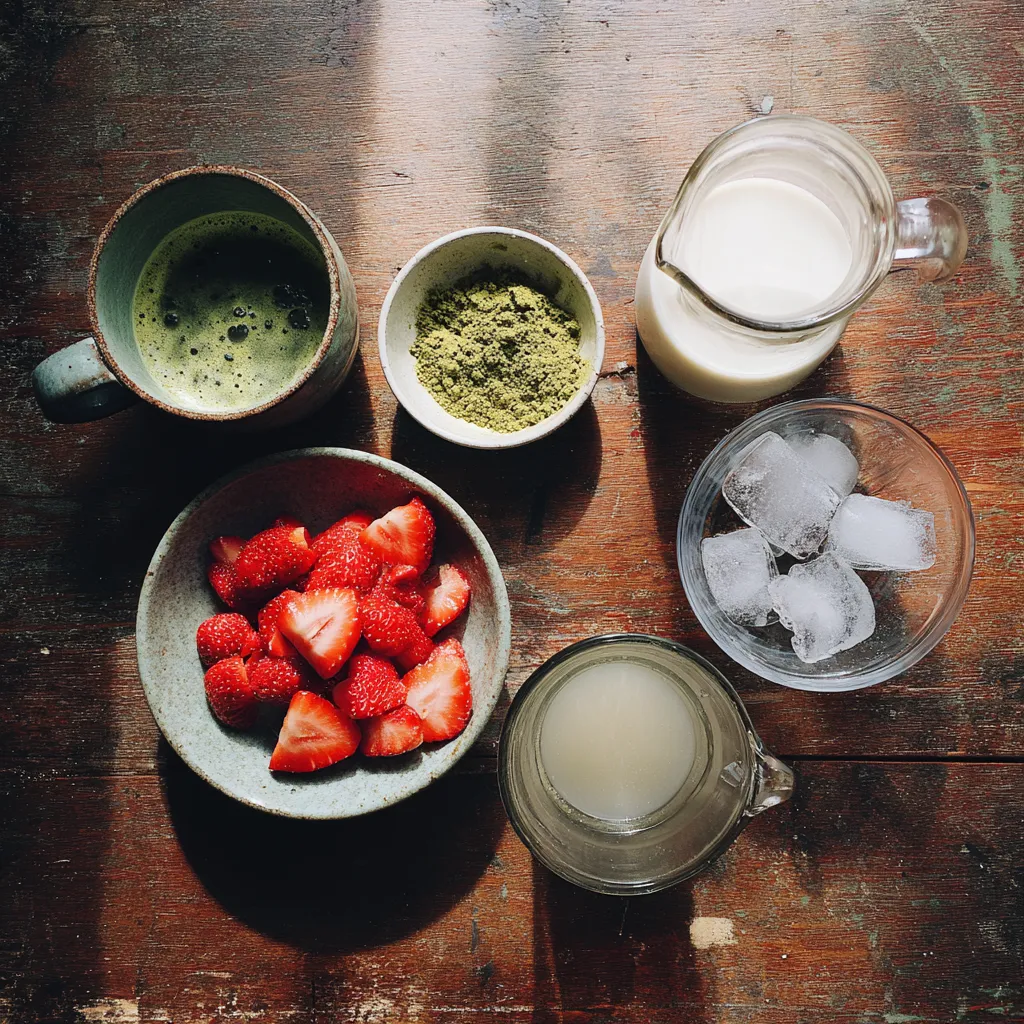 Strawberry Matcha Latte