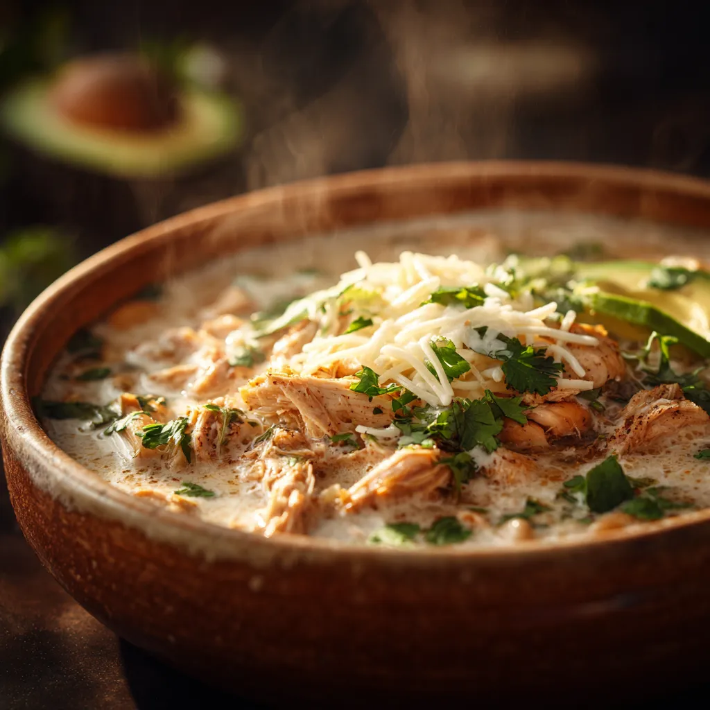 cozy slow cooker white chicken chili