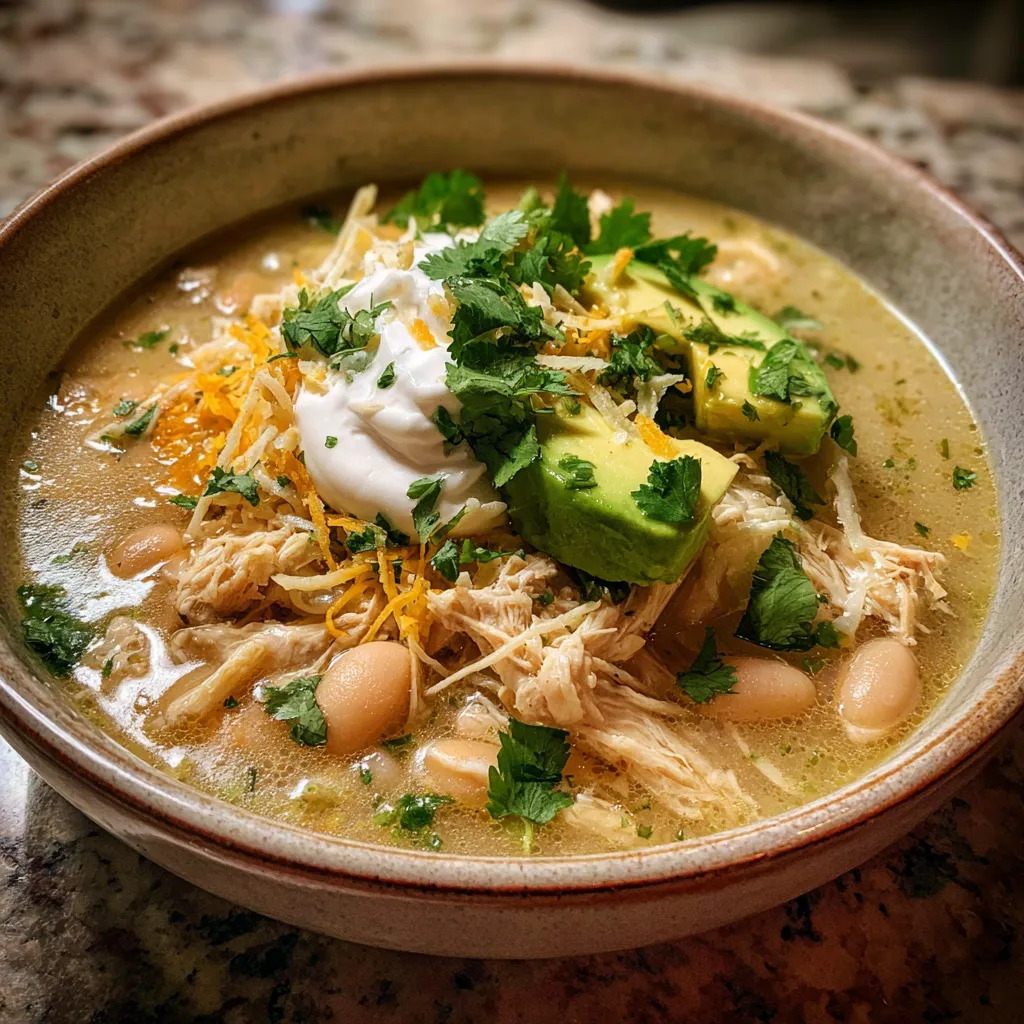 cozy slow cooker white chicken chili: Fast & Easy Recipe