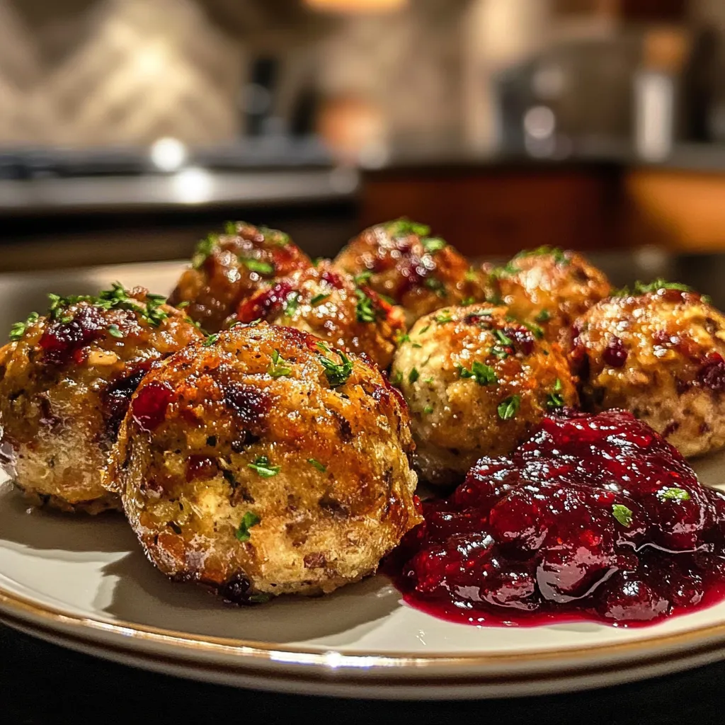Cranberry Turkey Stuffing Balls: Perfect Bites!