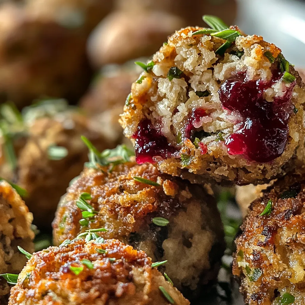 Cranberry Turkey Stuffing Balls