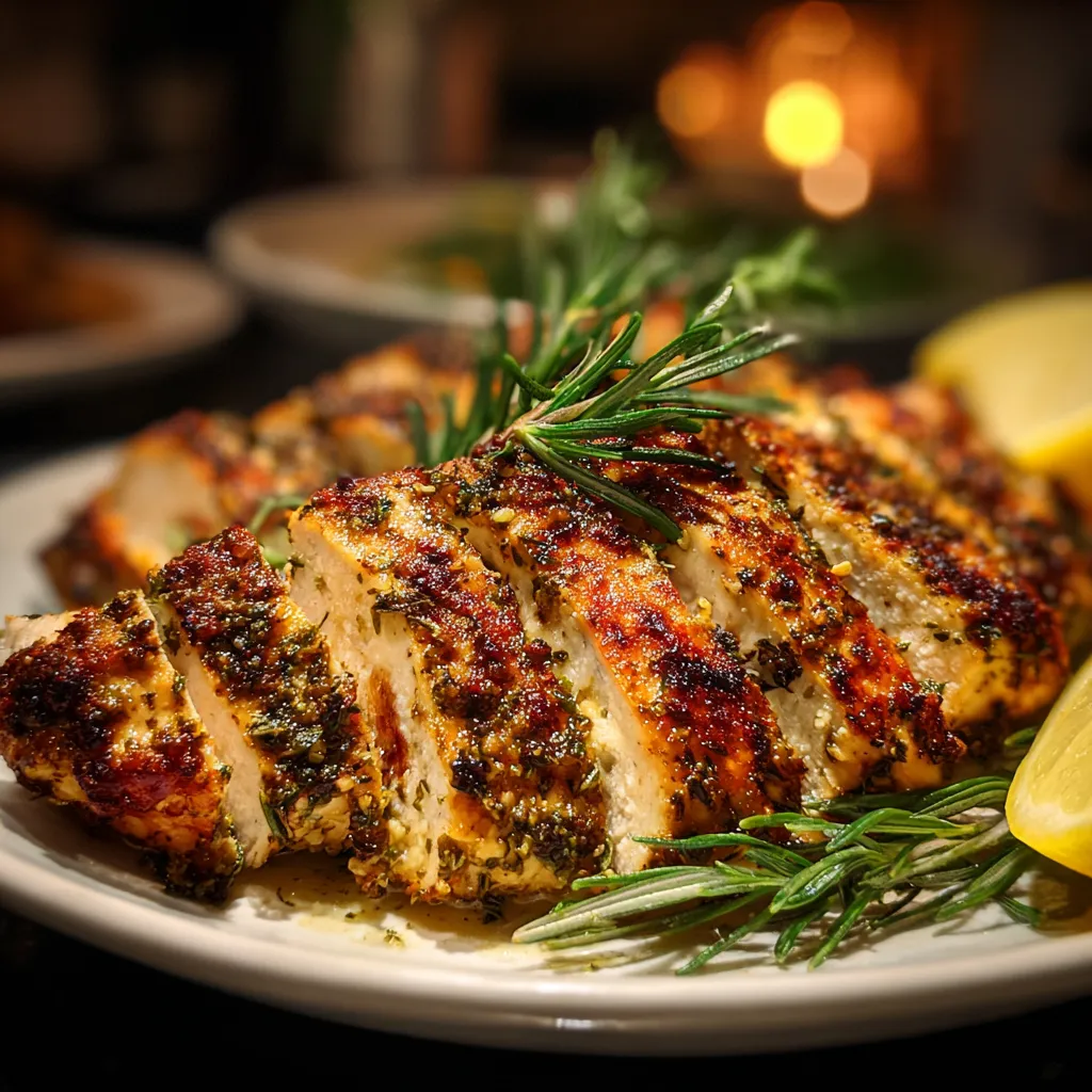 Mediterranean Herb Crusted Grilled Chicken