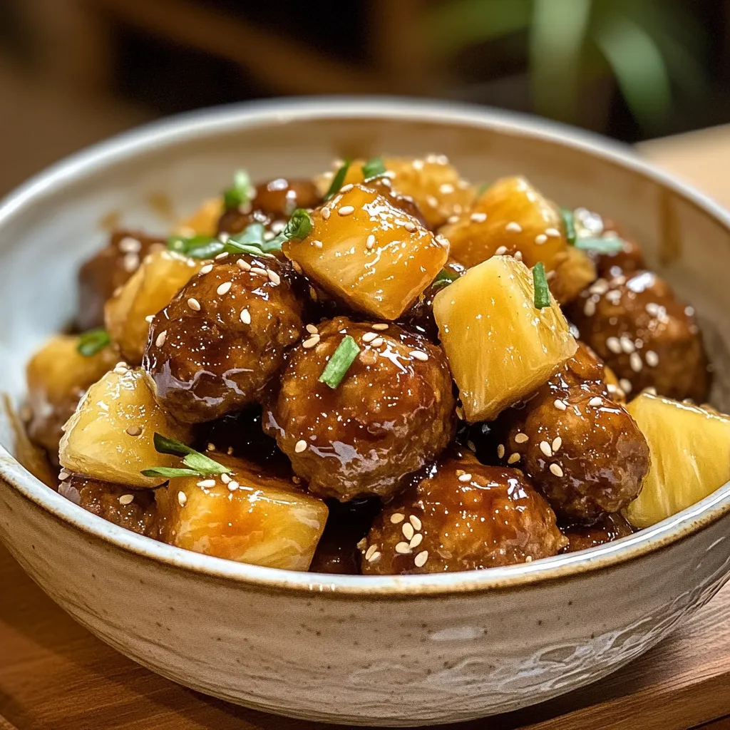 Teriyaki Pineapple Meatballs