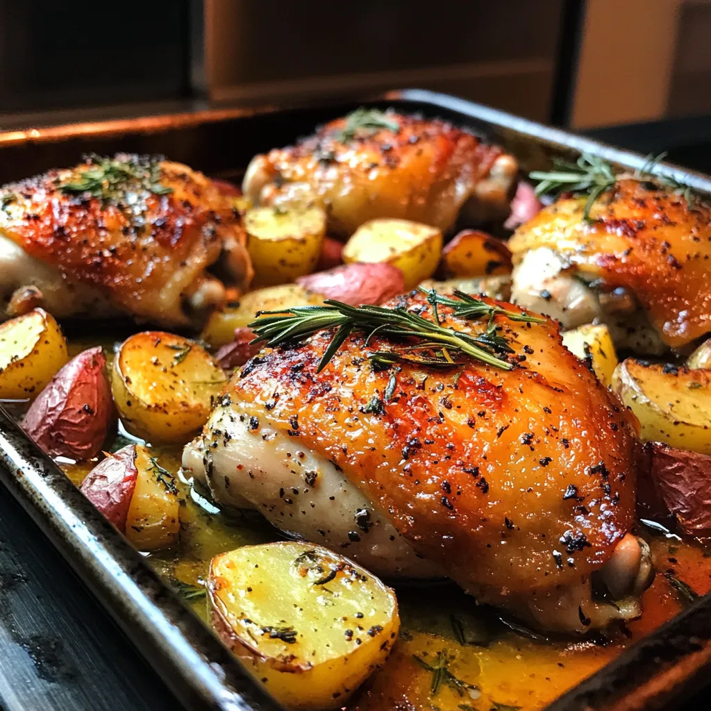 baked chicken and potatoes oven