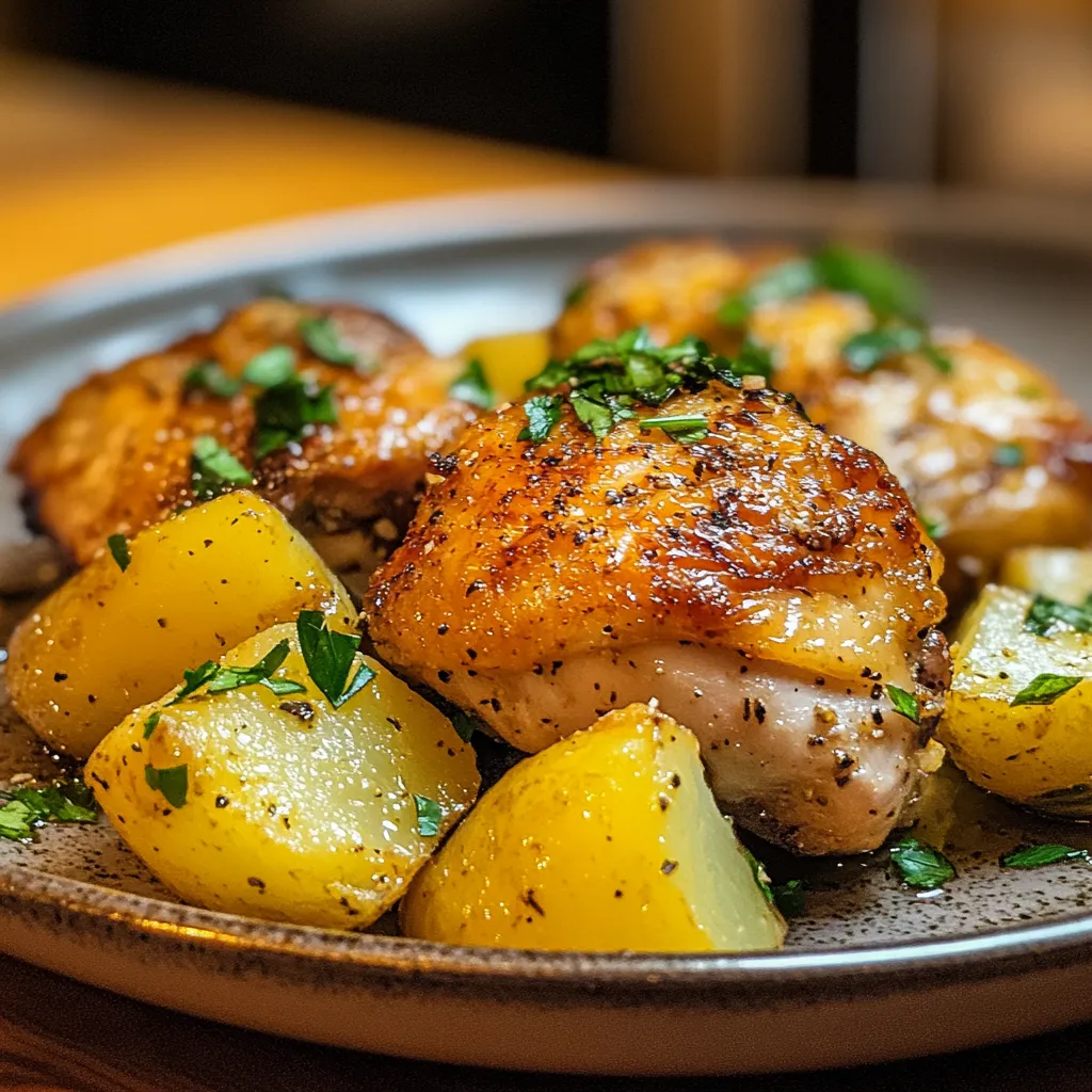 baked chicken and potatoes oven: Effortless Oven Dinner!