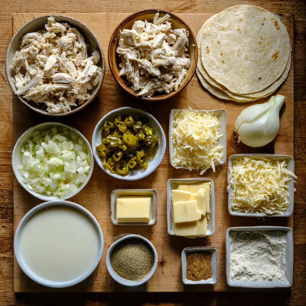 chicken enchiladas with white sauce