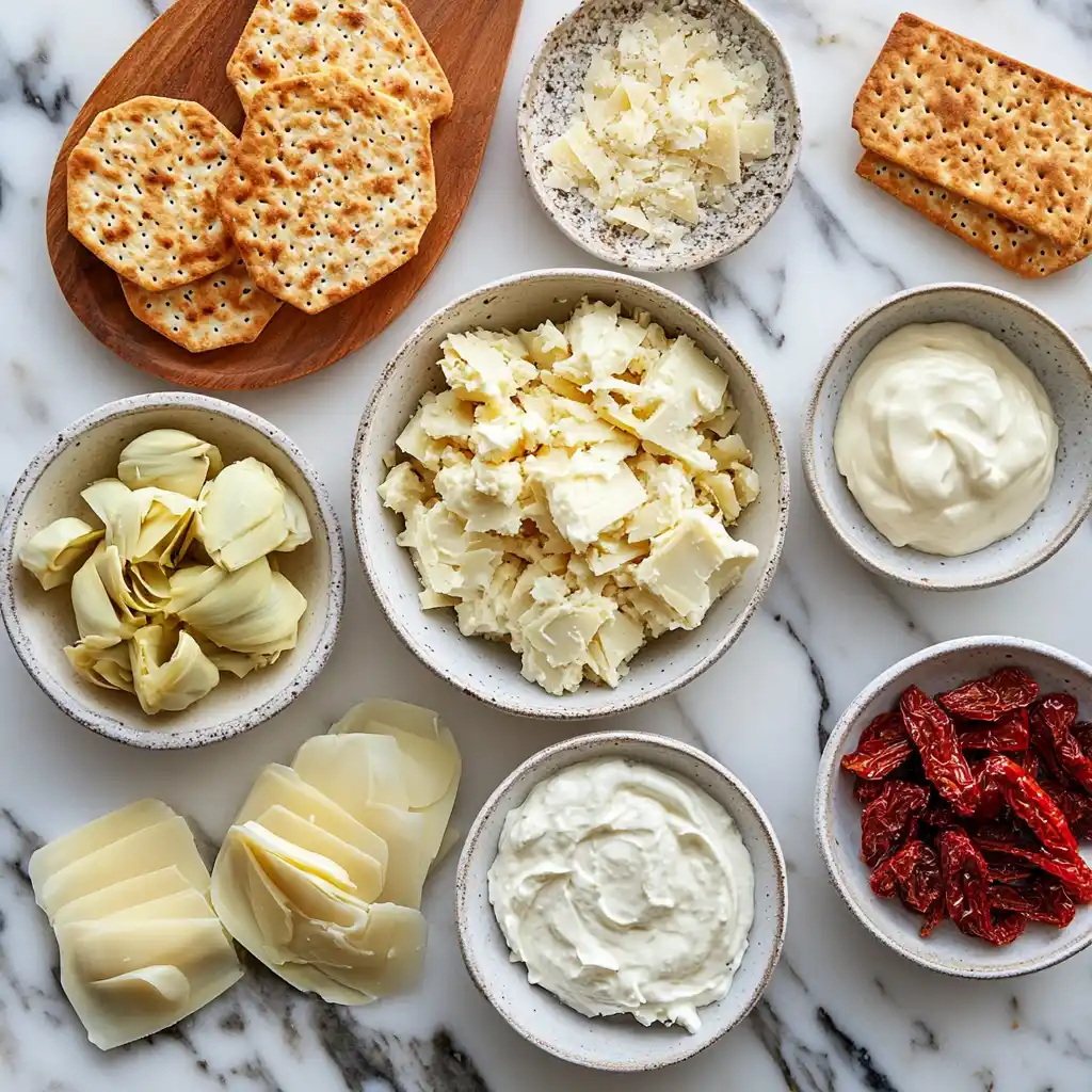 5 Ingredient Artichoke and Sun-Dried Tomato Dip