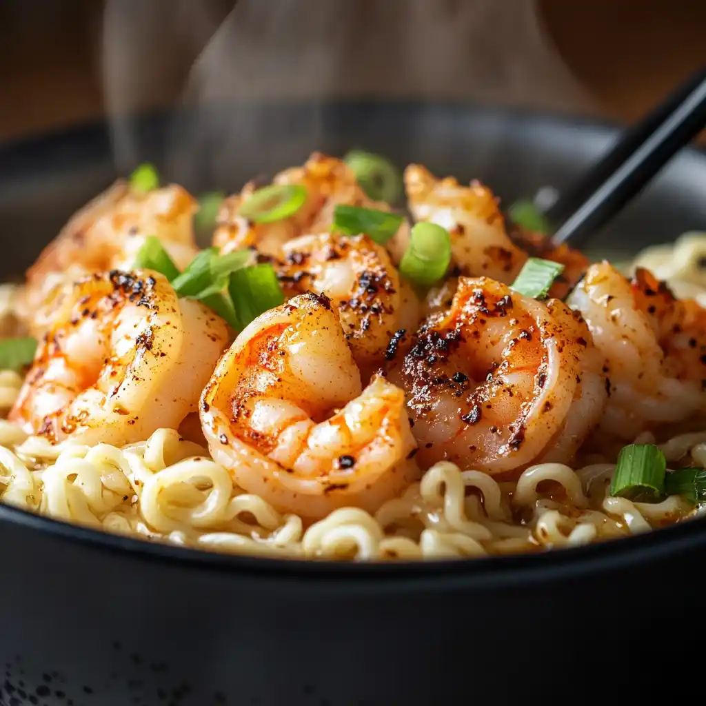 Cajun Garlic Shrimp Ramen Noodles
