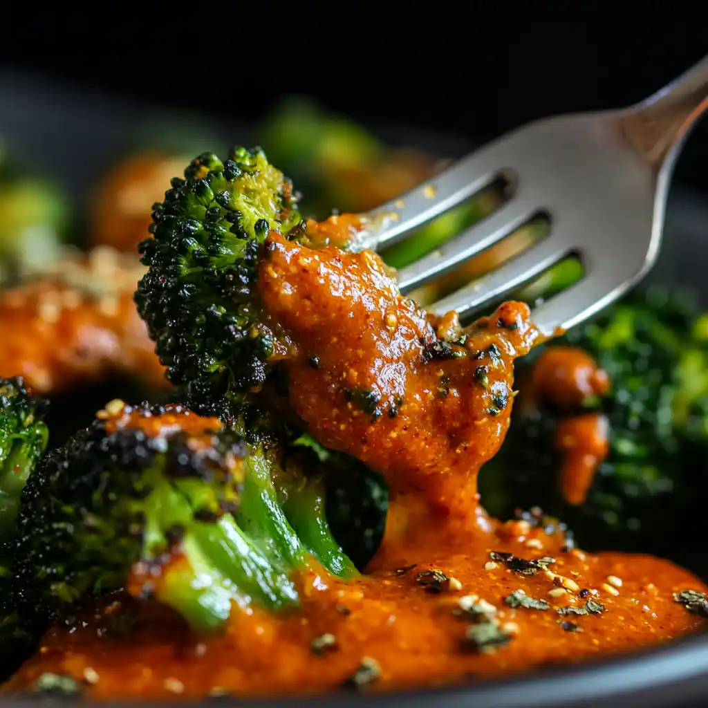 Charred Broccoli with Hazelnut Romesco