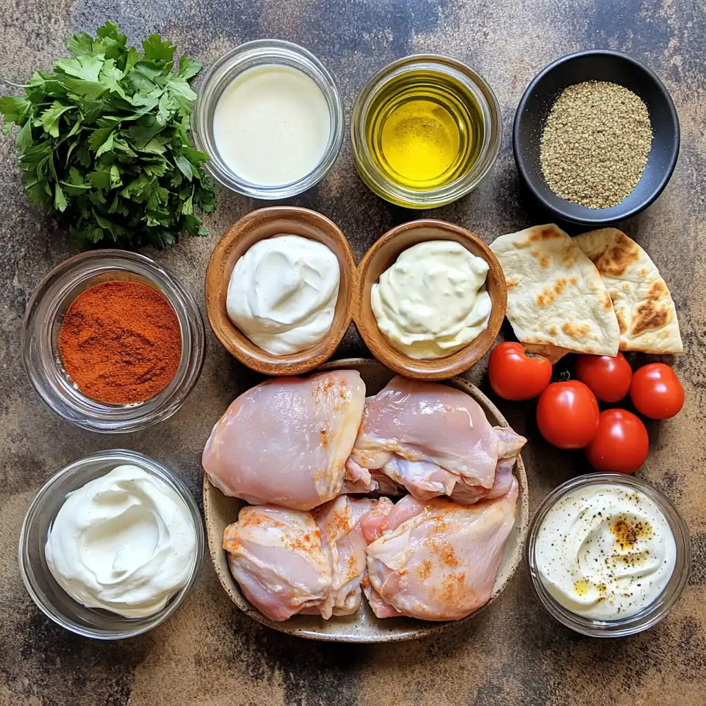 Chicken Shawarma with Creamy Garlic Sauce