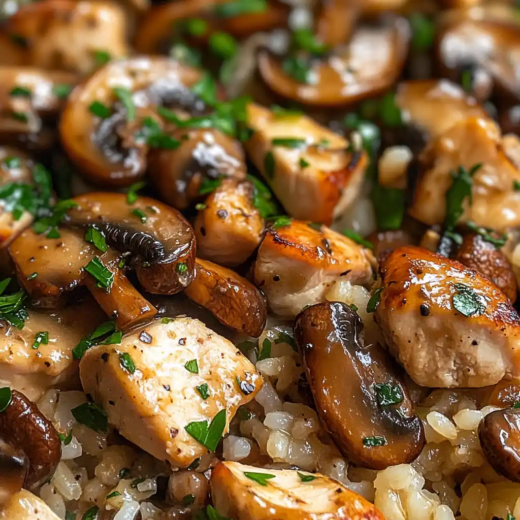 Chicken and Rice with Mushrooms recipe