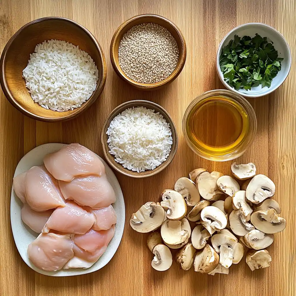 Chicken and Rice with Mushrooms recipe