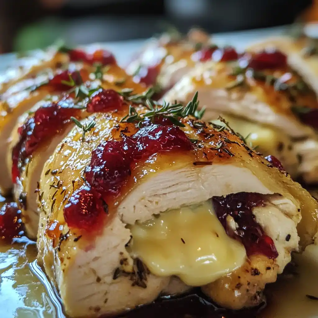 Cranberry Brie Stuffed Chicken