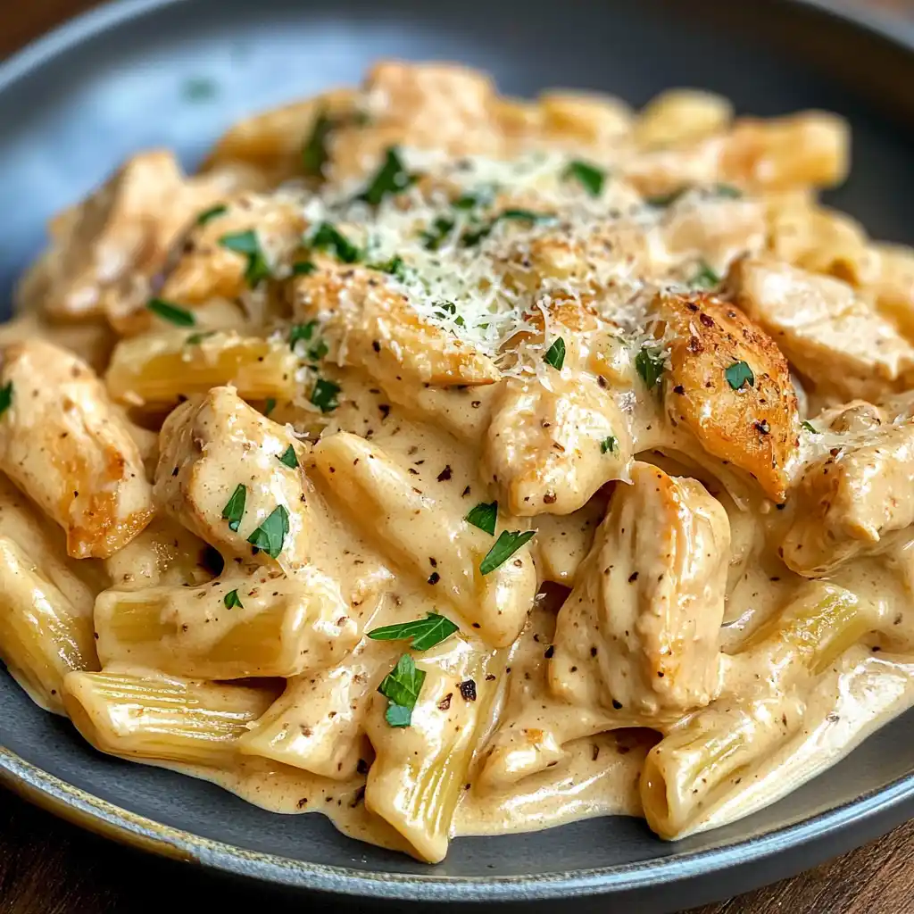 Creamy chicken pasta becomes your new favorite.