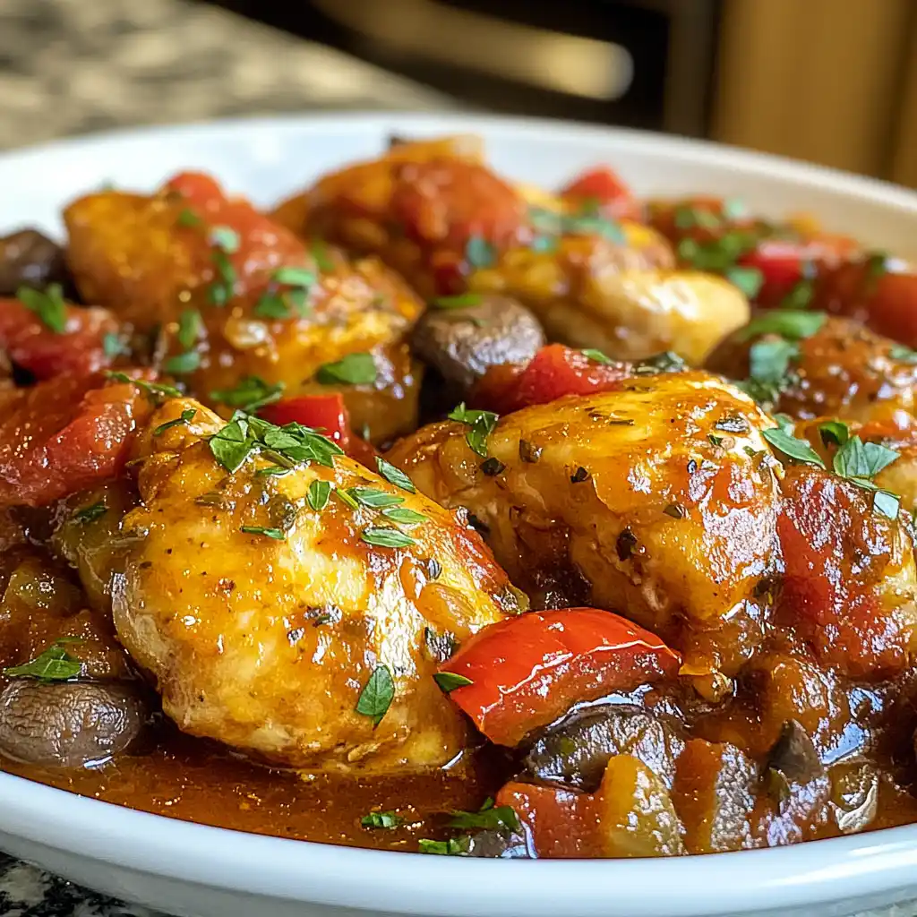 Crockpot Chicken Cacciatore