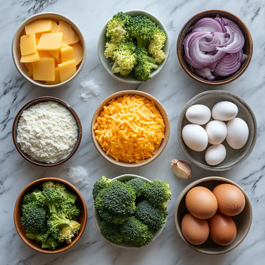 Crustless Broccoli and Cheddar Quiche Recipe