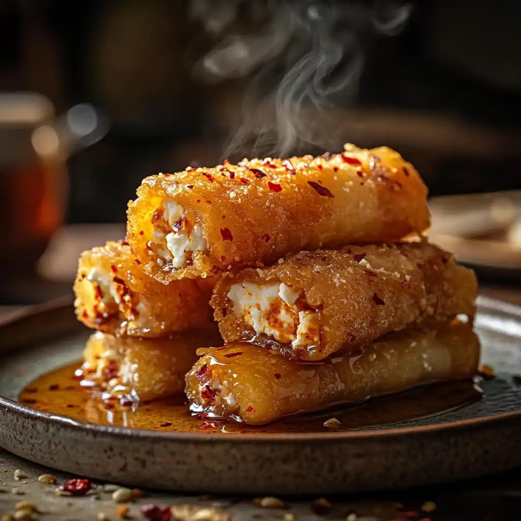 Fried Feta Rolls with Chili Honey: Must-Try Recipe!