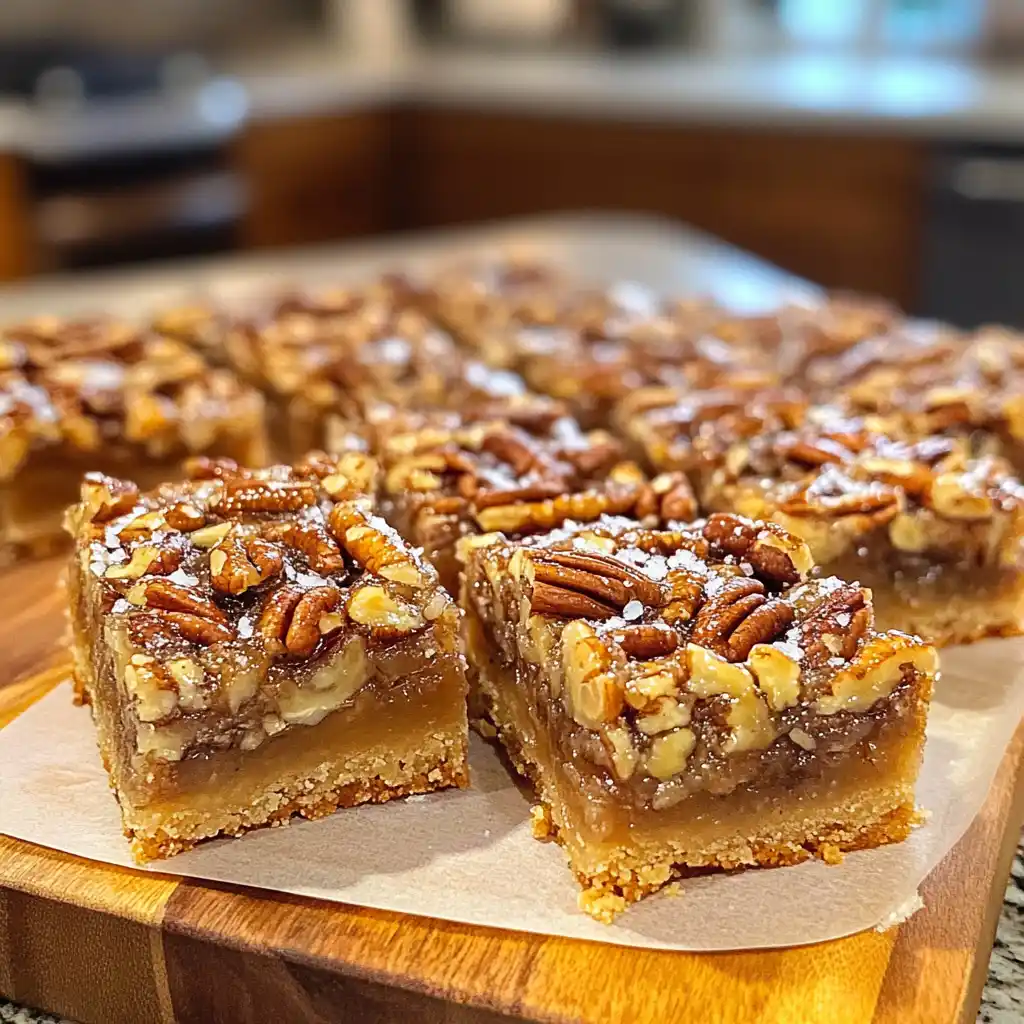 Gooey Salted Brown Sugar Pecan Cookie Bars – Easy and Irresistible Dessert