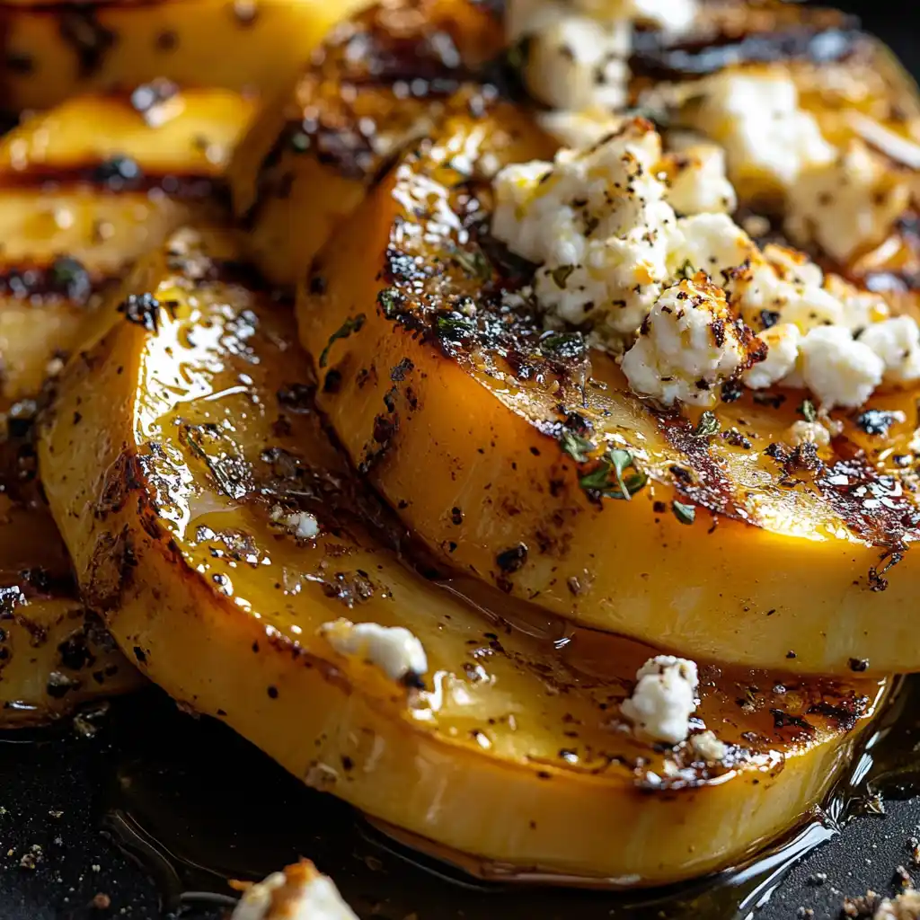 Maple Roasted Delicata Squash with Goat Cheese
