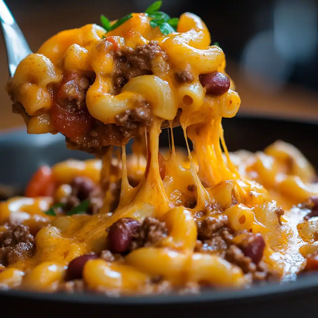 One Pot Chili Mac and Cheese