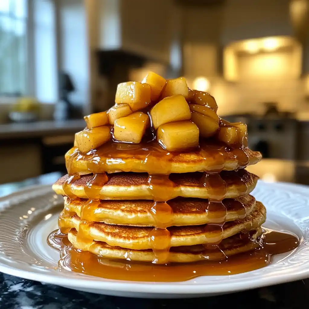 Pancakes With Caramel Apple Compote: Delicious Fall Treat!