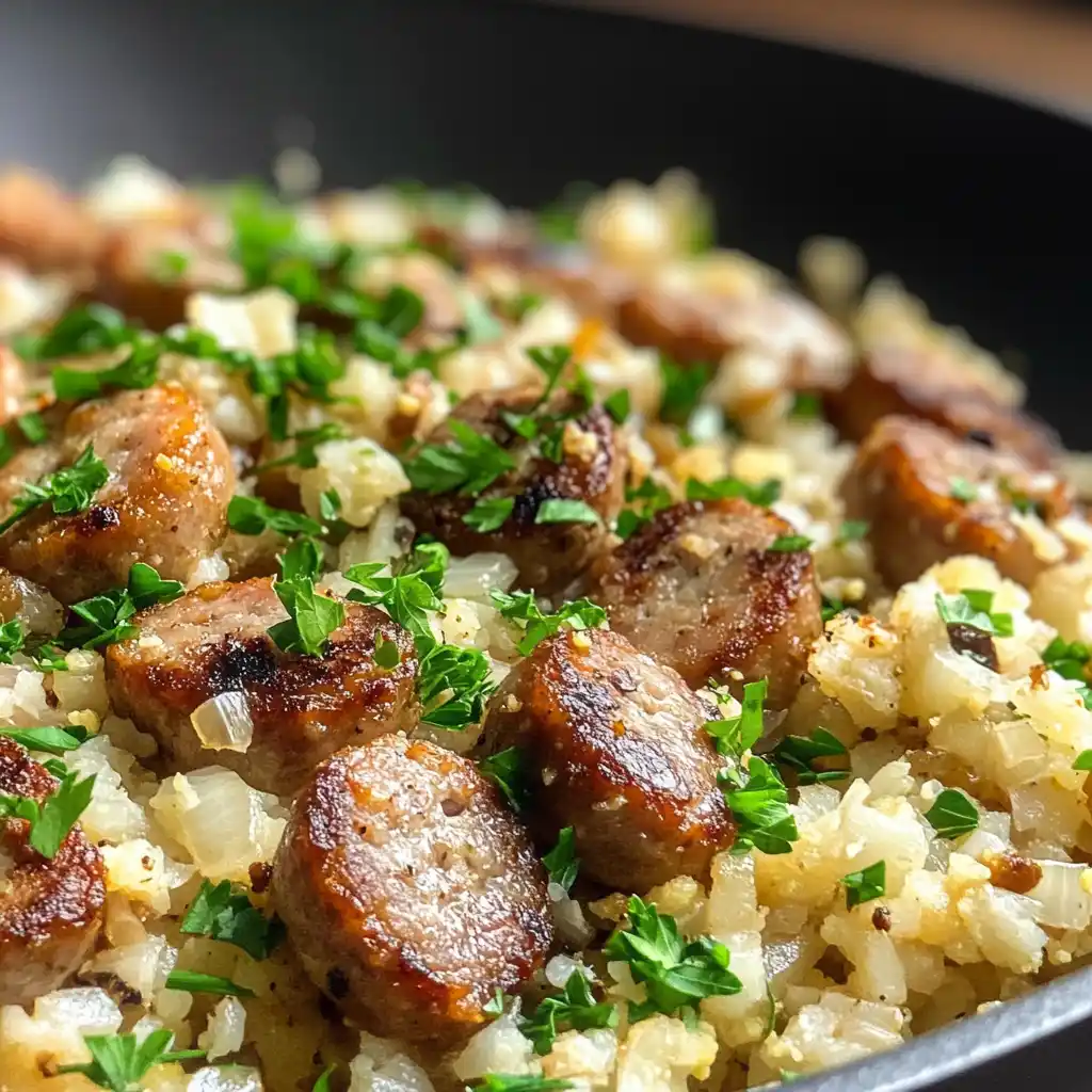 Sausage Cauliflower Rice Skillet