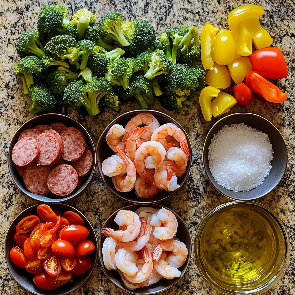 Shrimp And Sausage Veggie Skillet