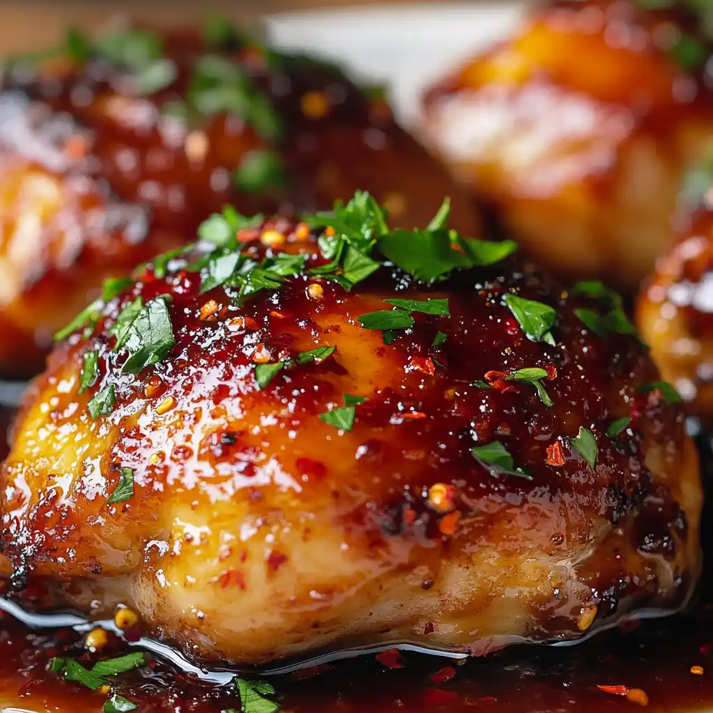 Sticky Cherry Chicken Thighs