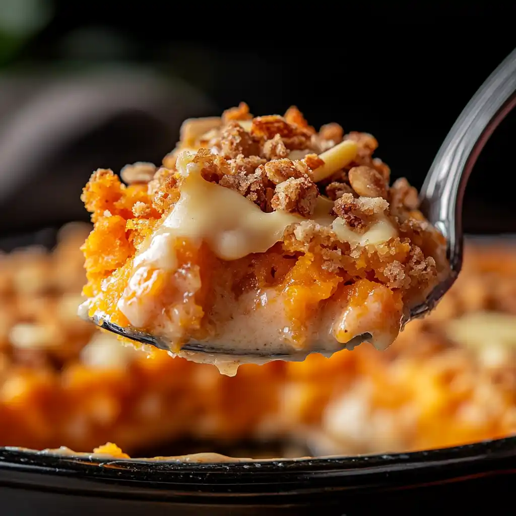 Sweet Potato Casserole with Almond Streusel
