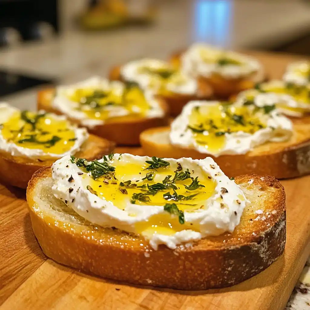 Whipped Ricotta Crostini