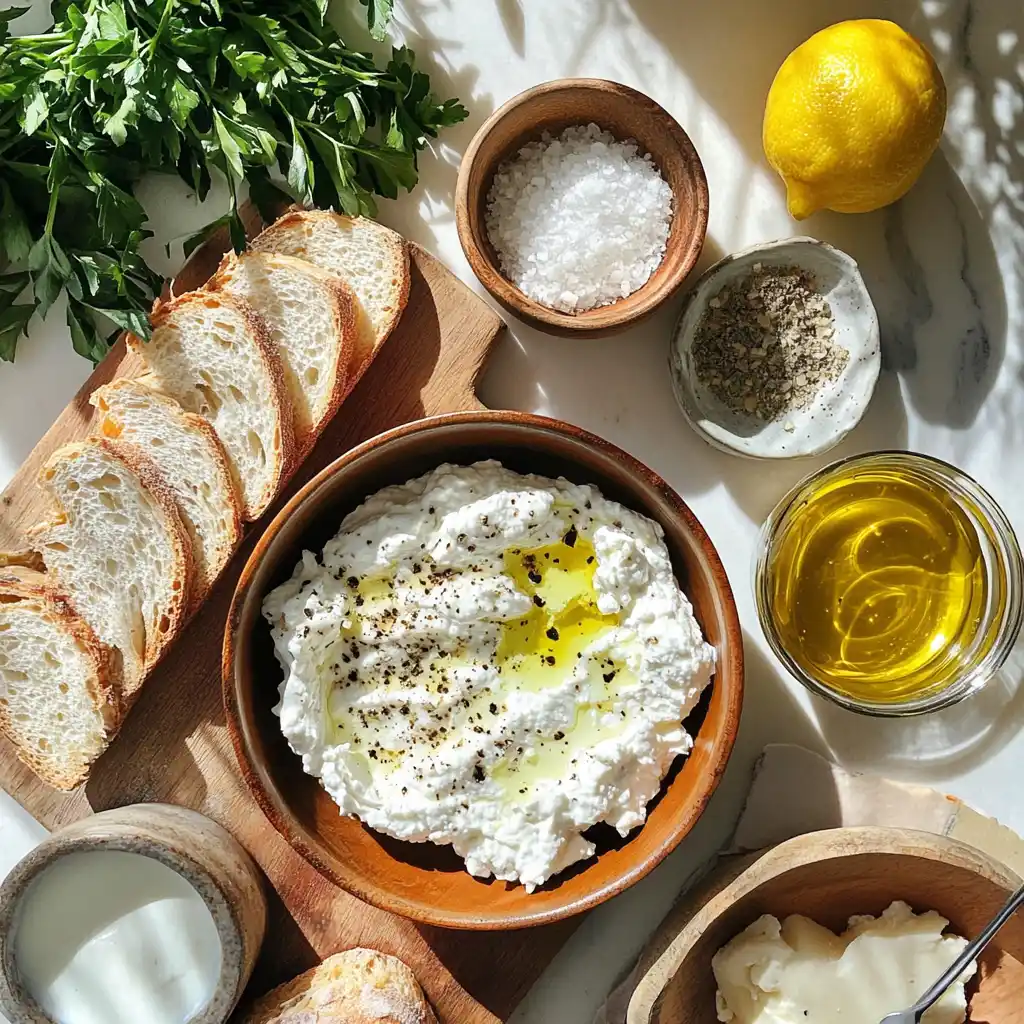 Whipped Ricotta Crostini