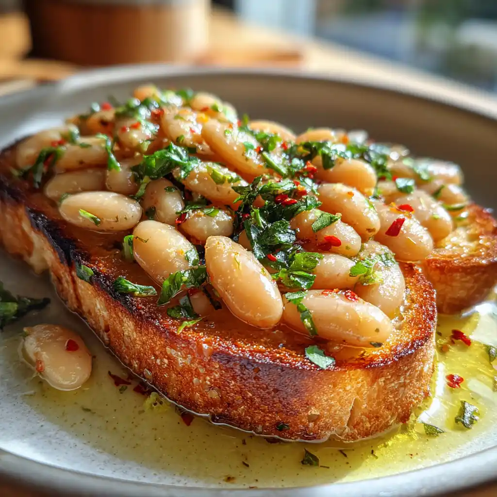 Brothy White Beans on Toast