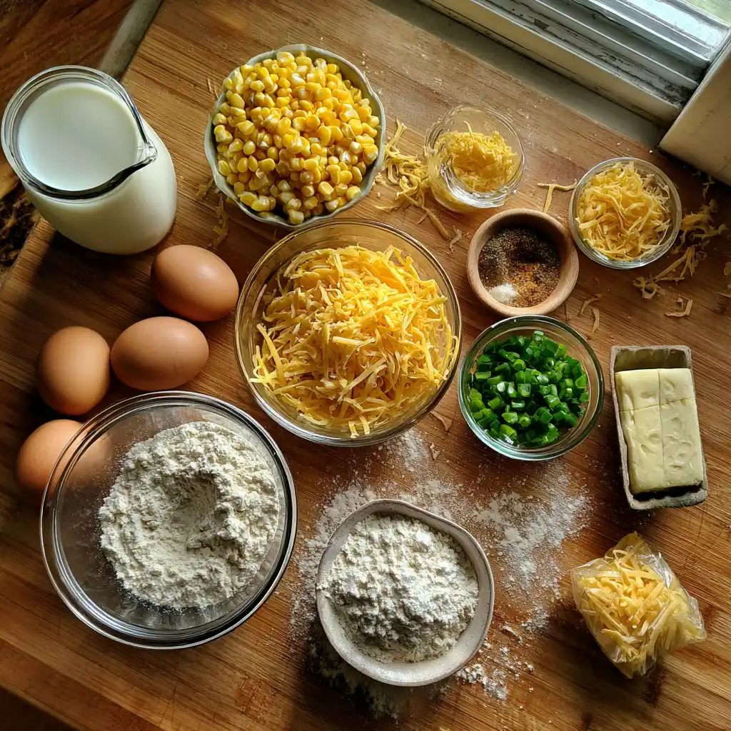 Cheesy Corn Fritters