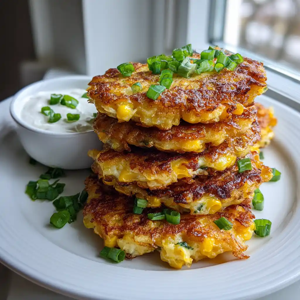 Cheesy Corn Fritters (Crispy, Golden & Irresistible)