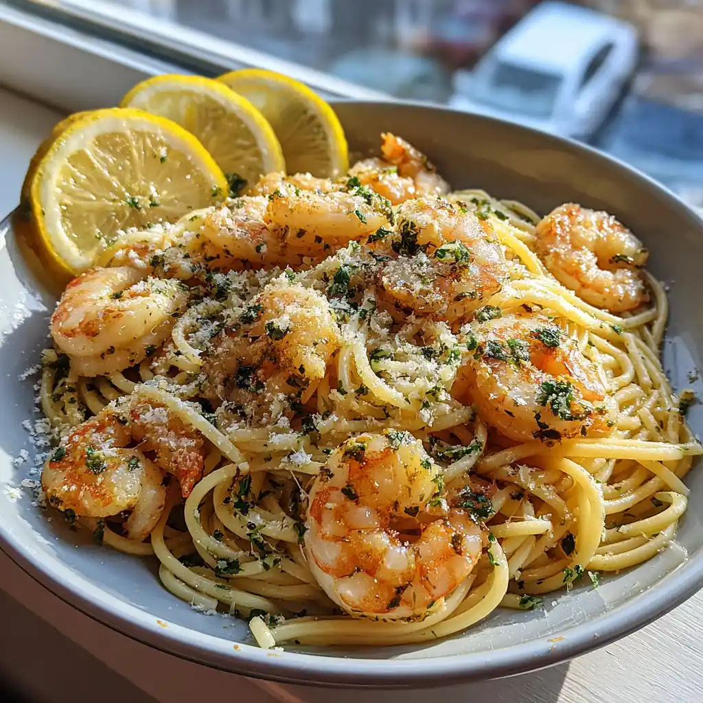 Easy Garlic Butter Shrimp Pasta