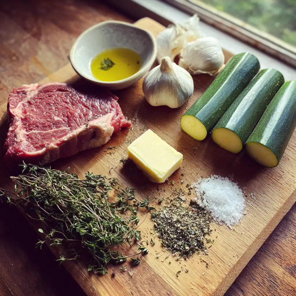 Garlic Butter Steak And Zucchini Delight