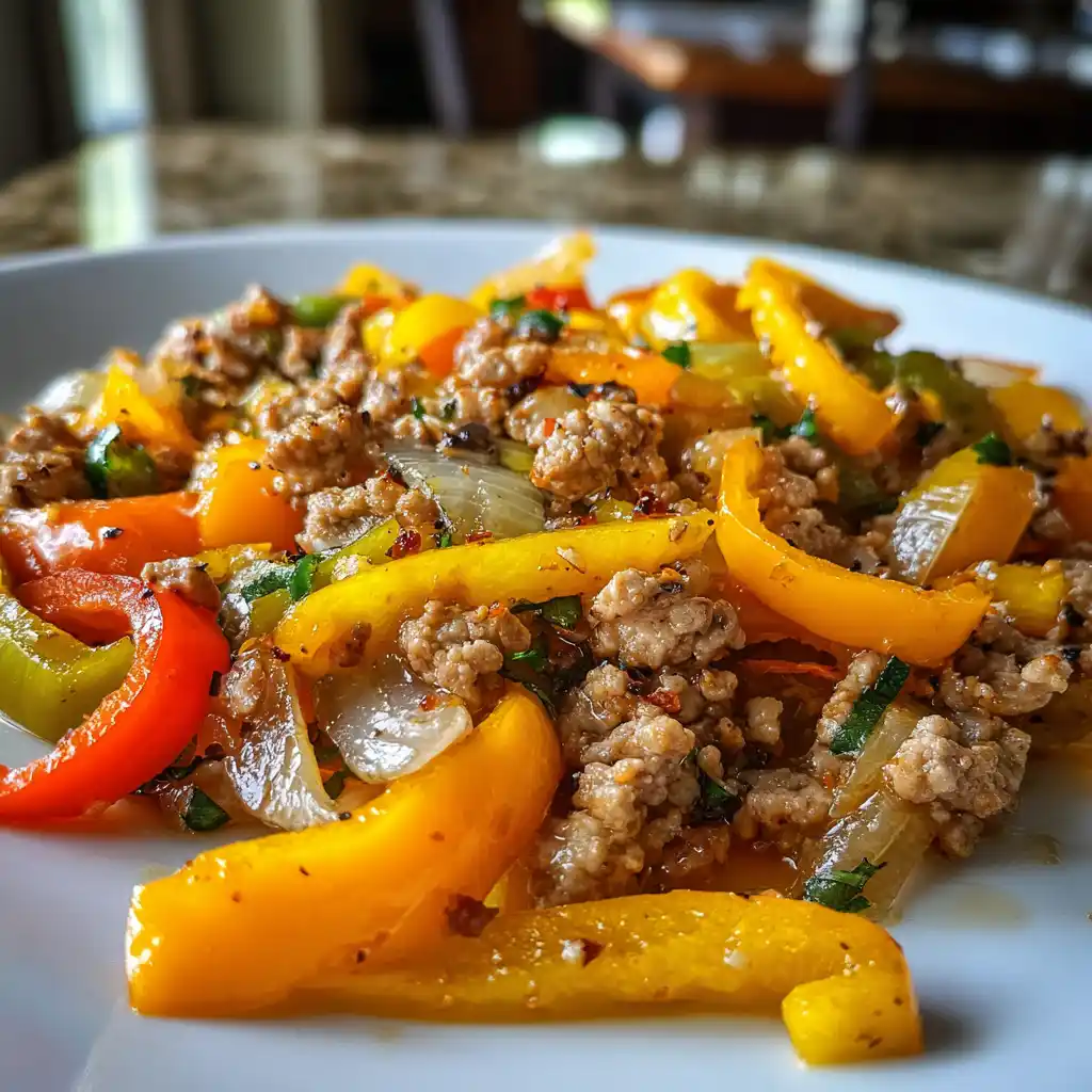 Ground Turkey and Peppers